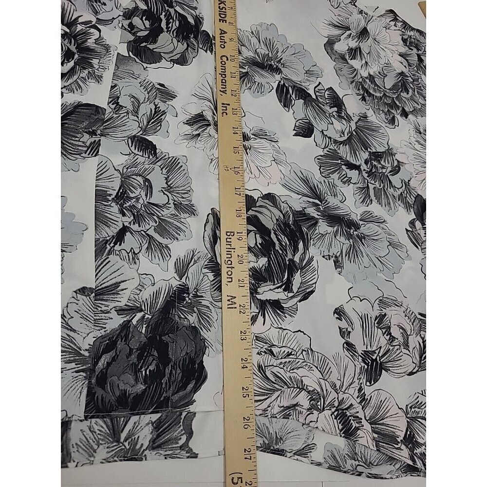 Chico's Black Label Cape Blouse Women's Size XL Floral Design Slit Sleeve - Picture 5 of 5